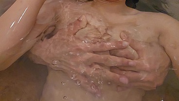 Step Bro RUINING my gorgeous boobs in Bathtub