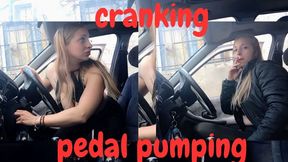 MY CAR WON'T START CRANKING PEDAL PUMPING BOOBS BOUCING SMOKING GIRLS