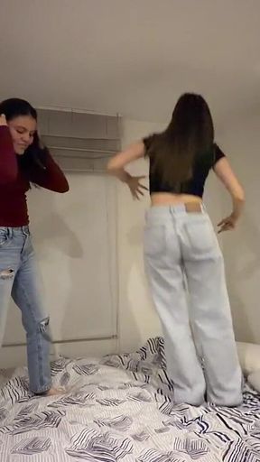 We Had Fun Playing in Bed to Jump