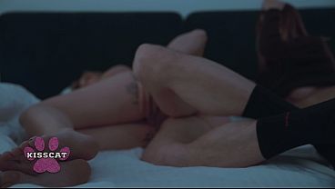 Oops... Step son accidentally cum in step mom after fucked step sister Polly Yangs in shared bed at night in hotel room