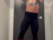 Stripping and Posing in Gym Change Room