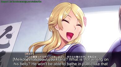 Femdom Facesitting Hentai Game Graduation Party