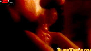 Retro hottie Michel Zen experiences a steamy cock sucking session
