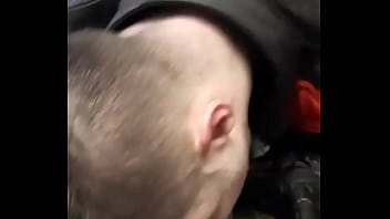 Leather Biker blowjob Military Man