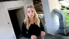 Innocent blonde takes double penetration from two big cocks