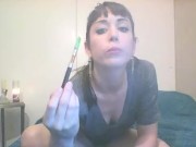 vaping in sparkle tights while playing with my ass and pussy till I cum