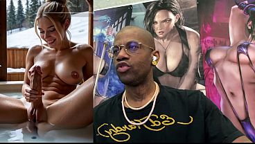 Beautiful Big Breast Tight Bald Pussy Transgender Girl Playing Around With Her Cock In A Spa, AI Generated