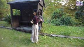 Skirt Side Tease Where Slick Grazing Turns to Instant Climax the Moment She Sinks in - 2