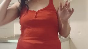 A very pretty lady in red