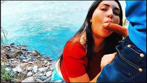 Moroccan Girl Sucks Her Lover's Cock in the Open Air Forest and He Ejaculates Inside Her Mouth