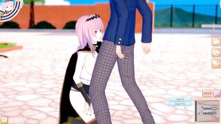 [Hentai Game Koikatsu! ]Have sex with Big tits Vtuber Mori Calliope.3DCG Erotic Anime Video.