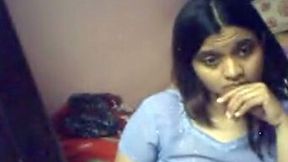 Webcam solo action with Indian teen fingering her cunt