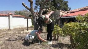 Extreme Elbow Bondage Walk and Outdoor Training for Roxy - Part 2 wmv SD