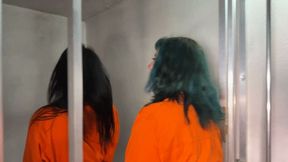 Daisy and Taylor in jail life handcuffed naked to the cell bars