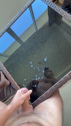 Cum on the Table Before Airbnb Checkout