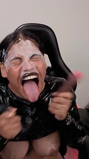 5555 VERY HARD SPANKING ON MY FACE AS I SWALLOW YOUR BALLS ALL THE WAY DOWN MY THROAT (DEEP, VERY HARD, DEEPER THROAT,   Clip 2