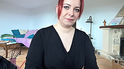 German chubby redhead amateur young woman makes private POV porn