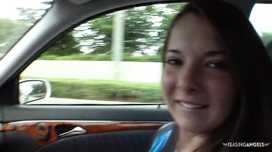 Always eager to fuck with handsome strangers the cute brunette babe enjoys an arousing coitus