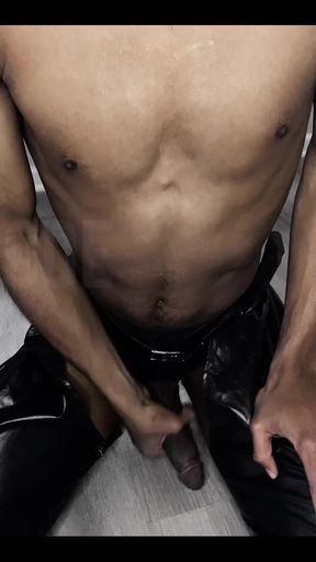 Stroking This Thick Black Cock in Full Scream Cosplay