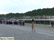 Crazy horny chicks naked on public streets