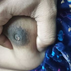 My wife Vaishu&#039;s Boobs and nipple press