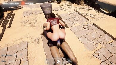 Lara Croft facefucked by demon cocks in cursed outdoor BDSM