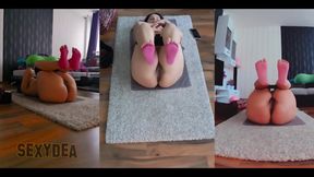 Triple the Pleasure: Watch Me Sweat in Triple Cam View During Naked Yoga!