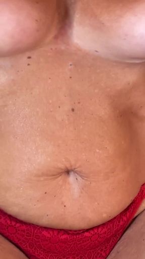Hairy Beautiful Mature with Saggy Mega Tits Loves to Masturbate Her Oiled Boobs