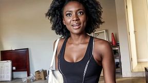Amateur Black Real Estate Agent Meets Her Tenant On A Wild Interracial Homemade Fuck