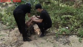 Girl Captured Bound In A Forest