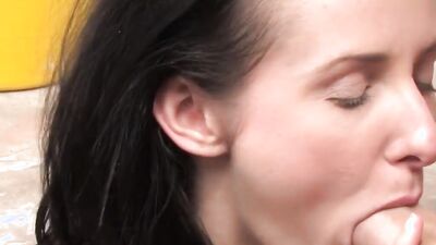 Naturally busty Australian chick Aeryn gets rammed in the public