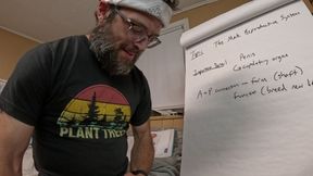 Anatomy lesson video turns into an accidental demonstration of male orgasm
