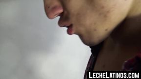 Adorable Latino couple's rough breeding and POV facial in a wild fuck