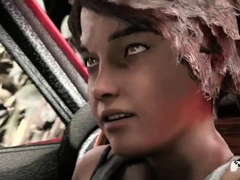 Small Tits Hottie Rough Car Sex 3D Cartoon Gaming Animation