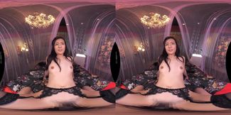 Lustful asian babe VR exciting adult story