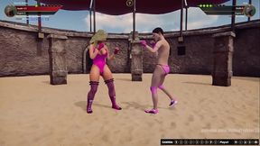 Bambi Bimbo VS Rok (Naked Fighter 3D)