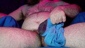 Beating Off In Blue Briefs