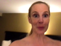 Busty blonde mature solo masturbation for webcam