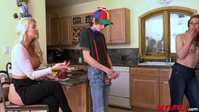Mylfex - Cute Boy Pleases His Naughty&#x1F608; Mom and Step-Aunt
