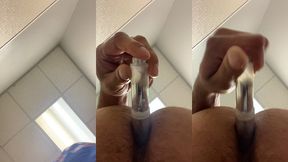 playing with myself in bathroom