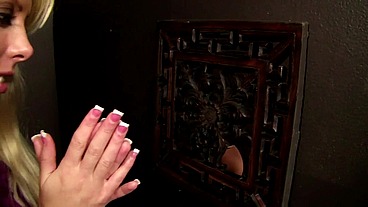 Lauren Nicole Deepthroats BBC Glory Hole Load