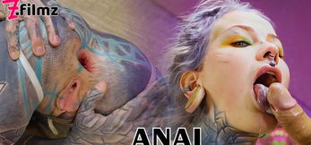 Small tattooed chick Anuskatzz gets anal