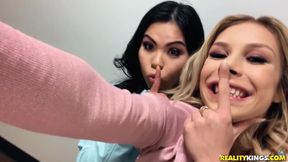 Tempting vixens lesbian jaw-dropping porn video