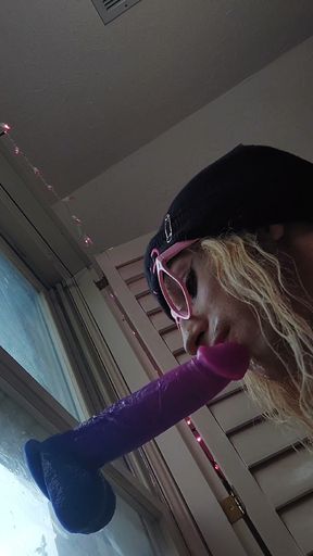 Oiled Up My Booty &amp; Tried Out My New Color Changing Dildo!   Clip 1