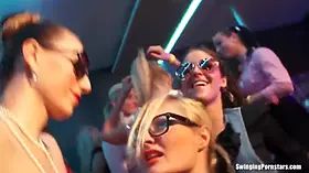Party girls have fun in club