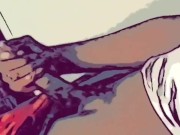 Comic cartoon and real dick Dl guy jack off quickie after sex second nut bbc stroke cum