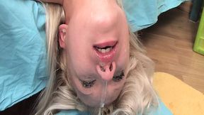 Blondie's Blowjob Bonanza: Giant Cock&#x1F346; Devours Her Throat