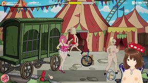 Pink-haired gamer girl Jazziuu secretly nailed by clown in public