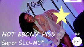 Hot Ebony Piss Super SLO-MO