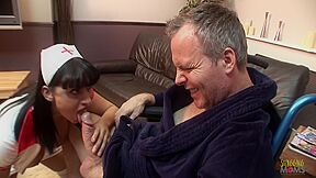 Good Looking Nurse Jodie James Surprises A Guy With A Blowjob
